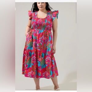 Sugarlips Floral Midi Dress